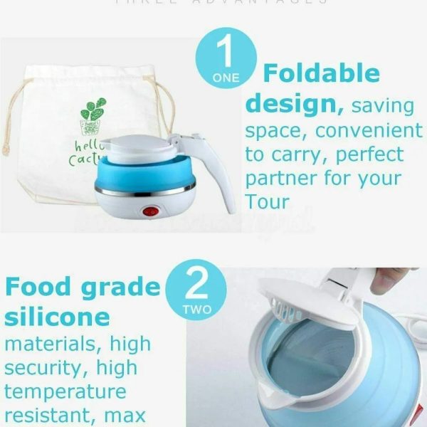 Portable Folding Electric Kettle (Random Color)