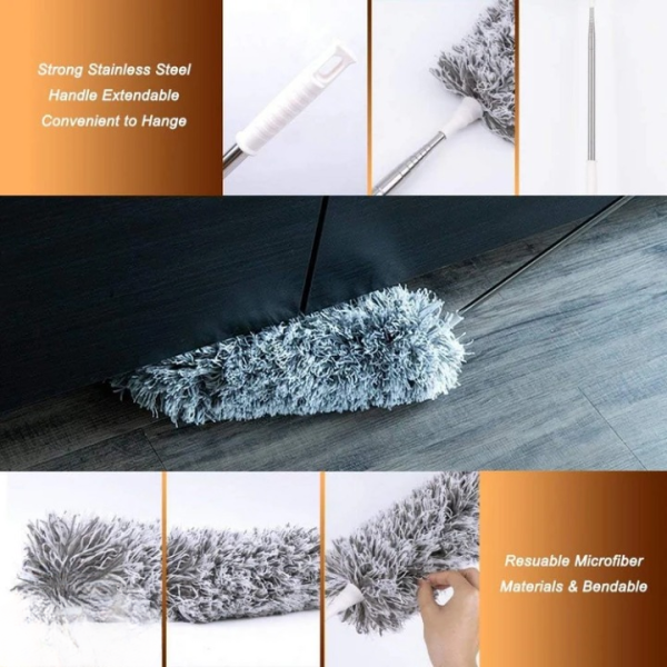 Extendable Microfiber Duster with Long Handle – High-Quality Fan & Dust Cleaner