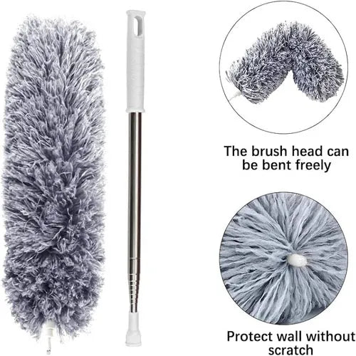 Extendable Microfiber Duster with Long Handle – High-Quality Fan & Dust Cleaner